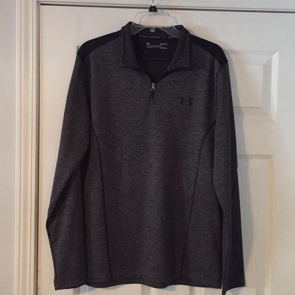 Under Armour dark gray zip-up shirt. Size L.